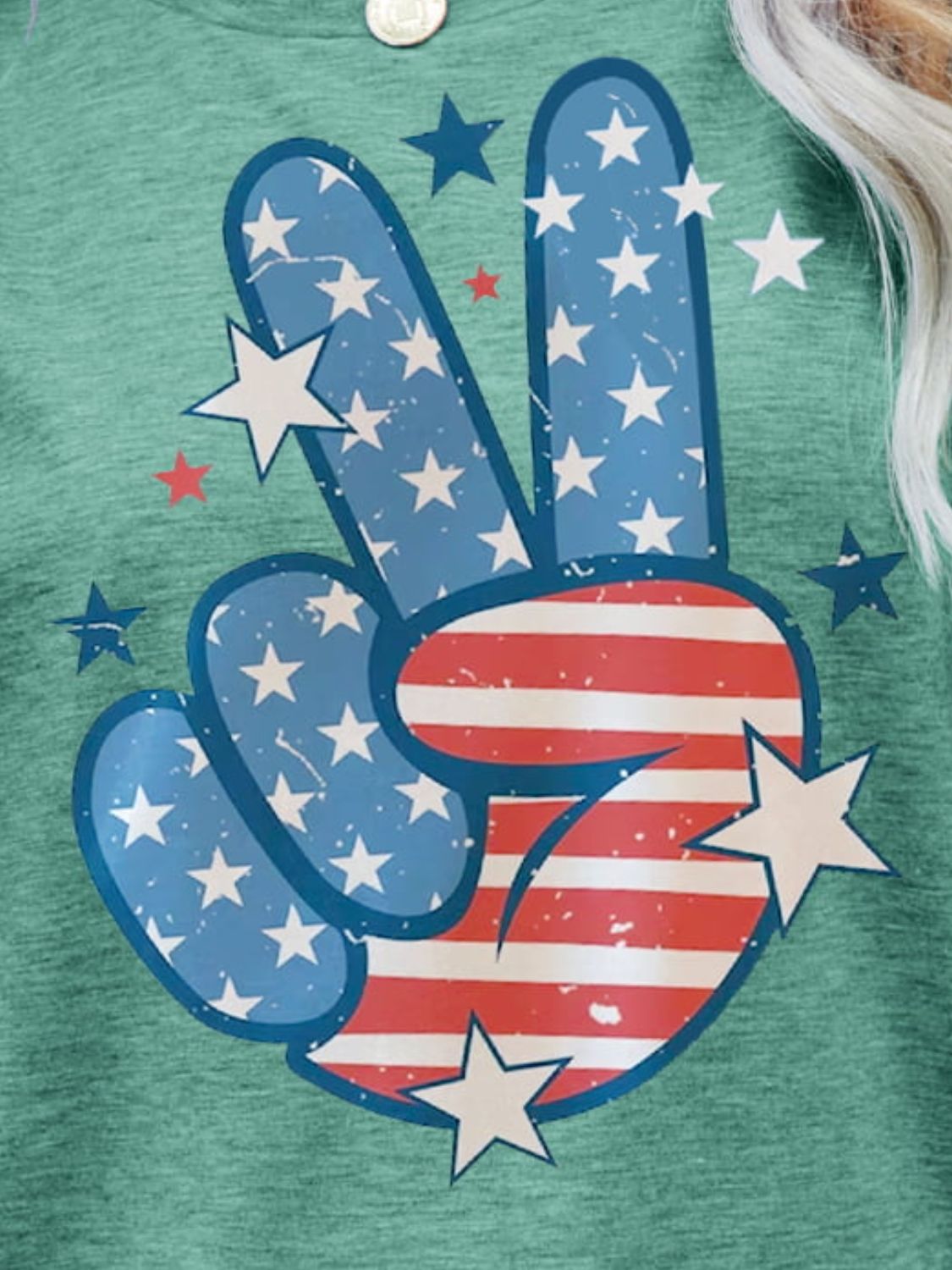 The US Flag Peace Sign Graphic Tee