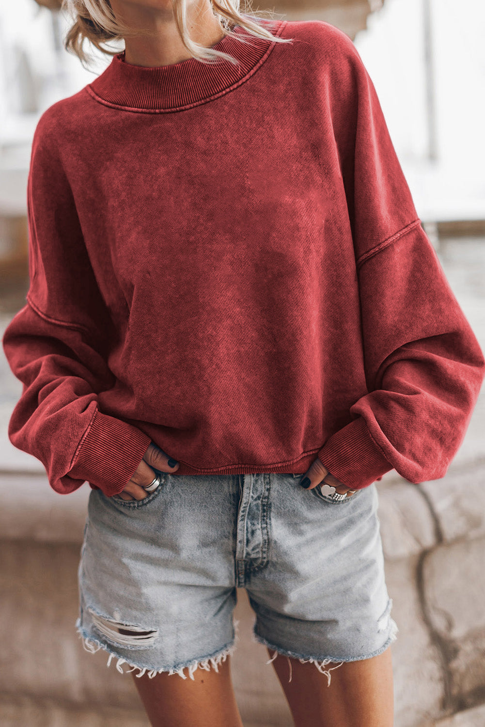 The Round Neck Dropped Shoulder Sweatshirt