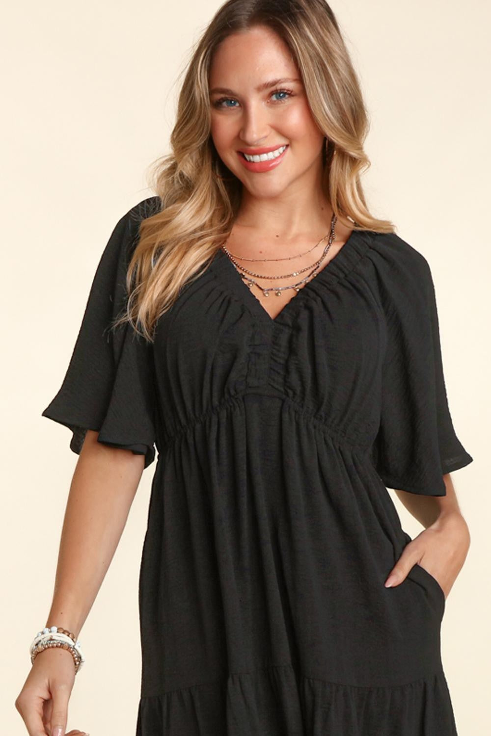 The Babydoll Maxi Dress with Side Pocket