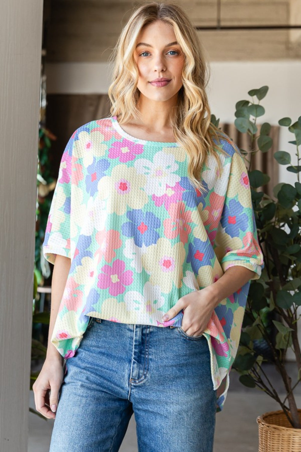 The Floral Waffle Oversized T-Shirt