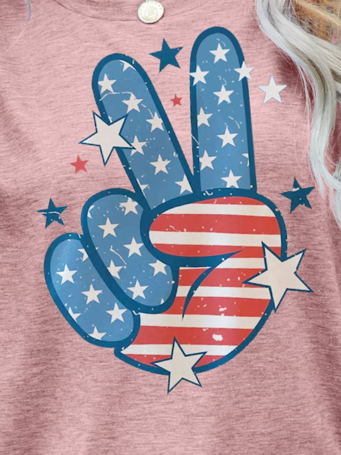 The US Flag Peace Sign Graphic Tee