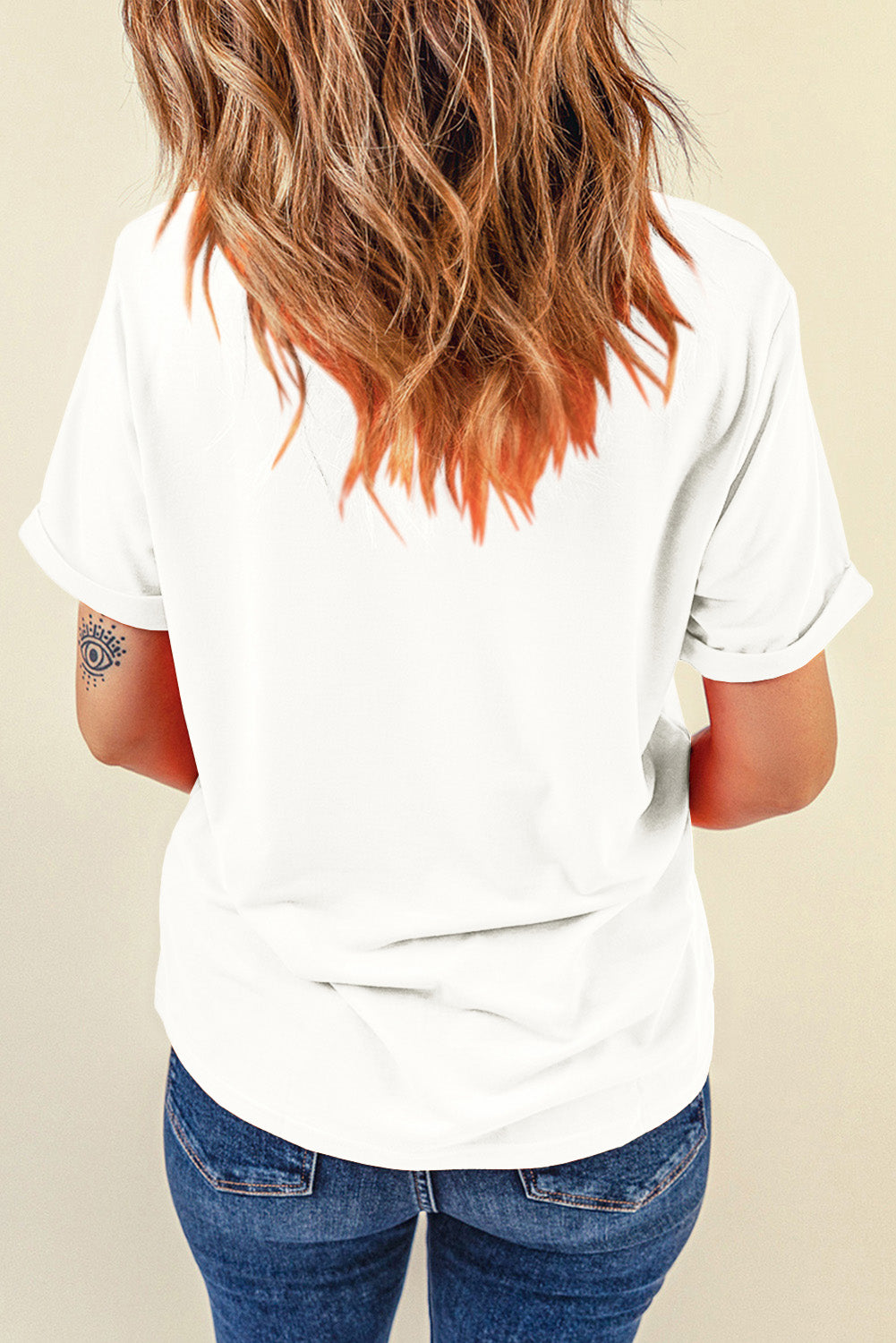 The Sequin Star Round Neck Short Sleeve T-Shirt