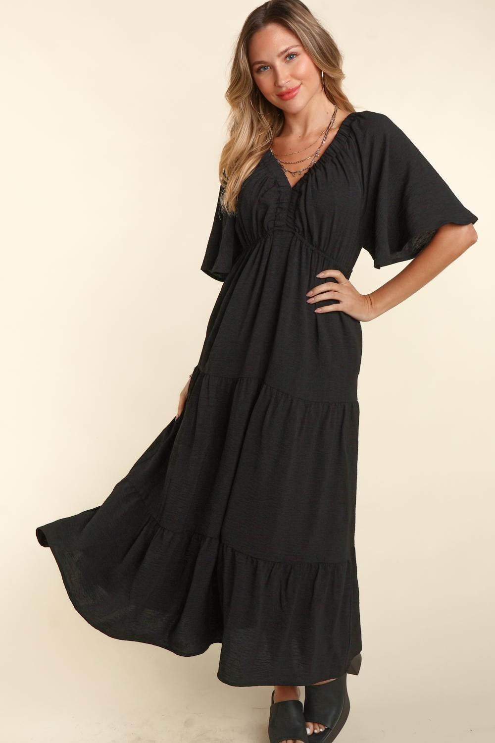 The Babydoll Maxi Dress with Side Pocket