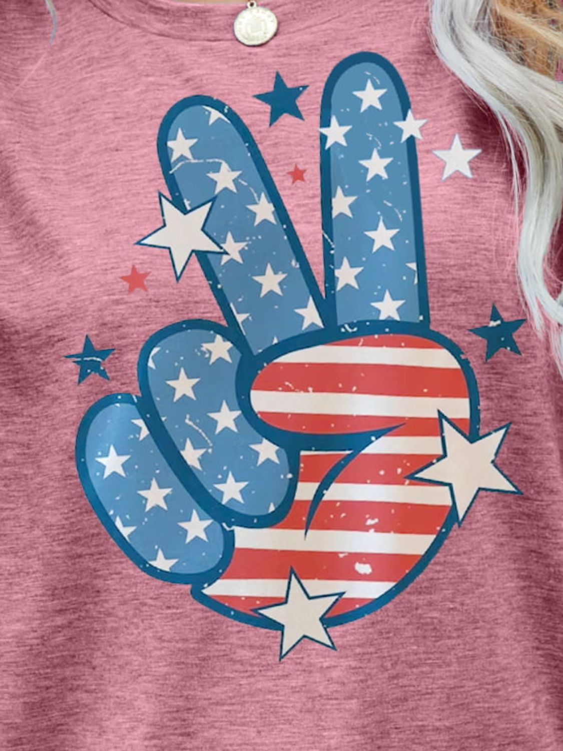 The US Flag Peace Sign Graphic Tee