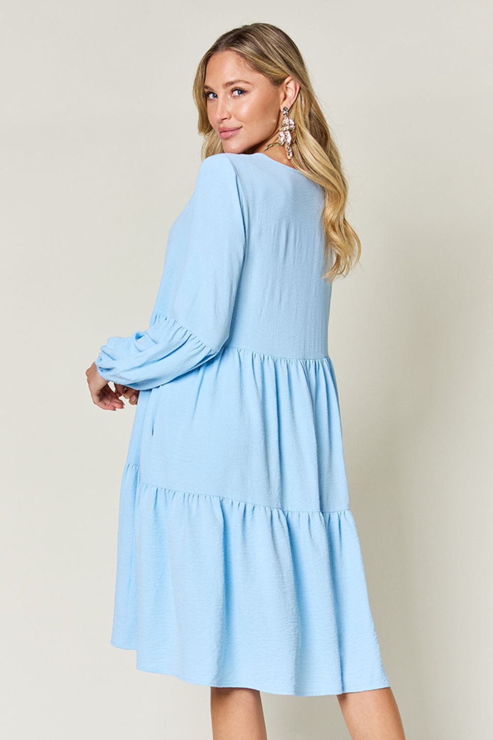 The Balloon Sleeve Tiered Dress