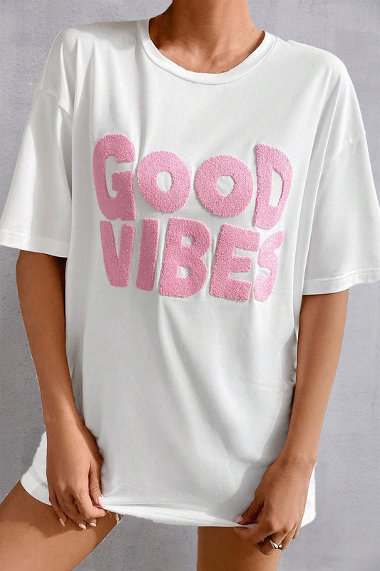 The Good VIBES Round Neck Half Sleeve T-Shirt