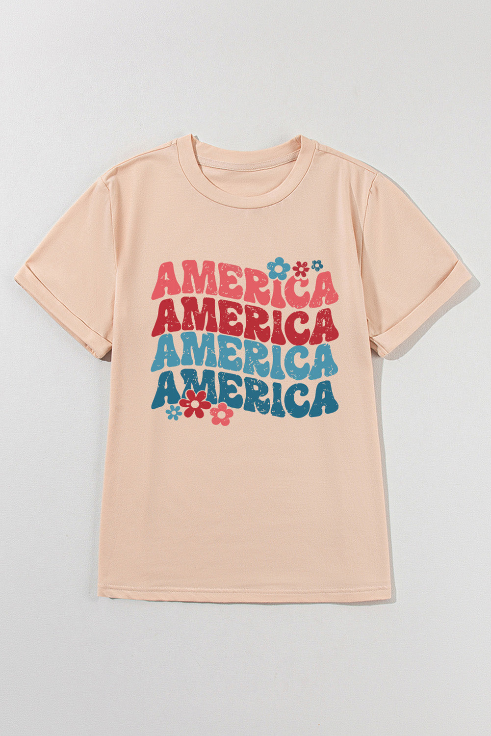 The AMERICA Round Neck Short Sleeve T-Shirt