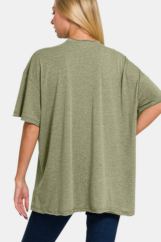 The Drop Shoulder Oversized Front Pocket T-Shirt