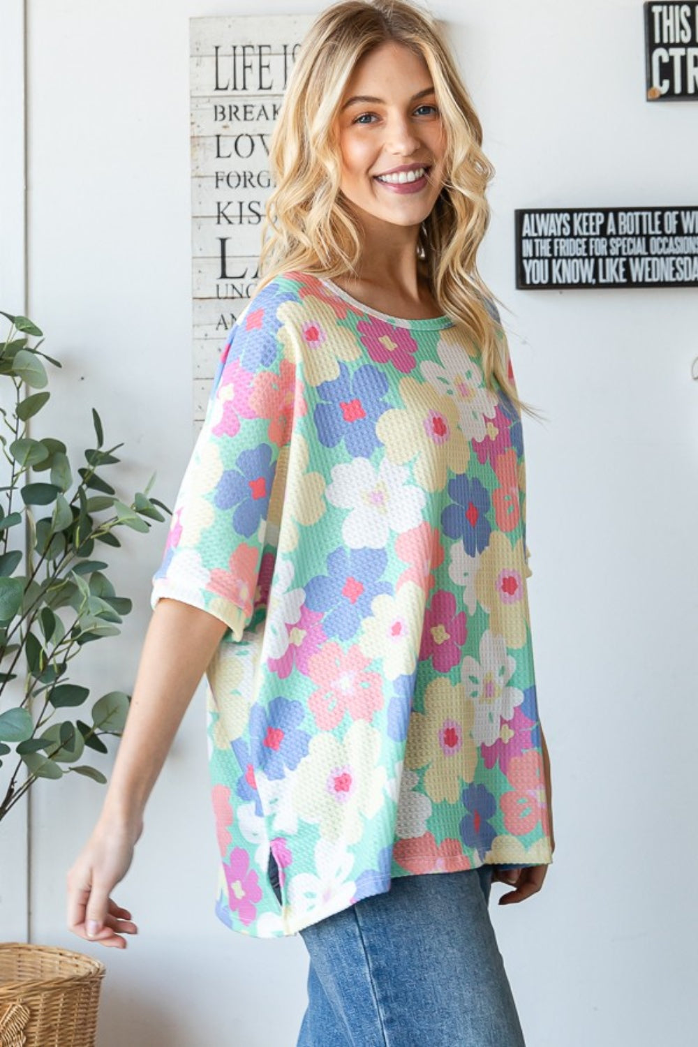 The Floral Waffle Oversized T-Shirt