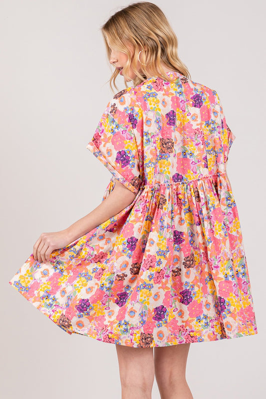 The Floral Babydoll Dress with Pockets