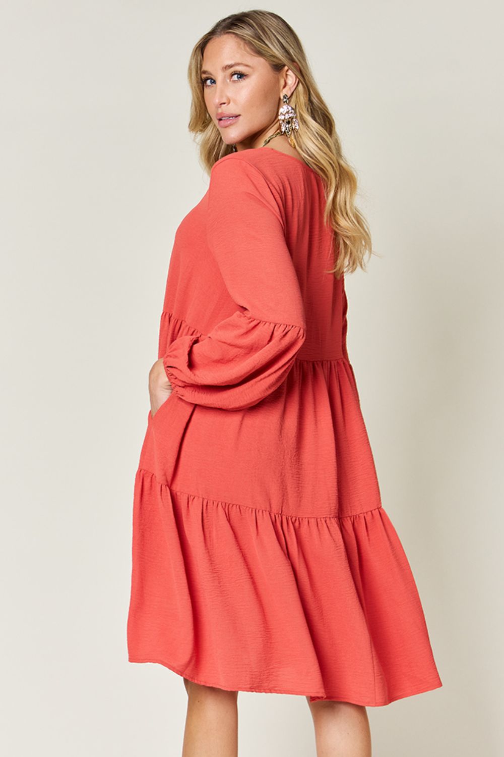 The Balloon Sleeve Tiered Dress