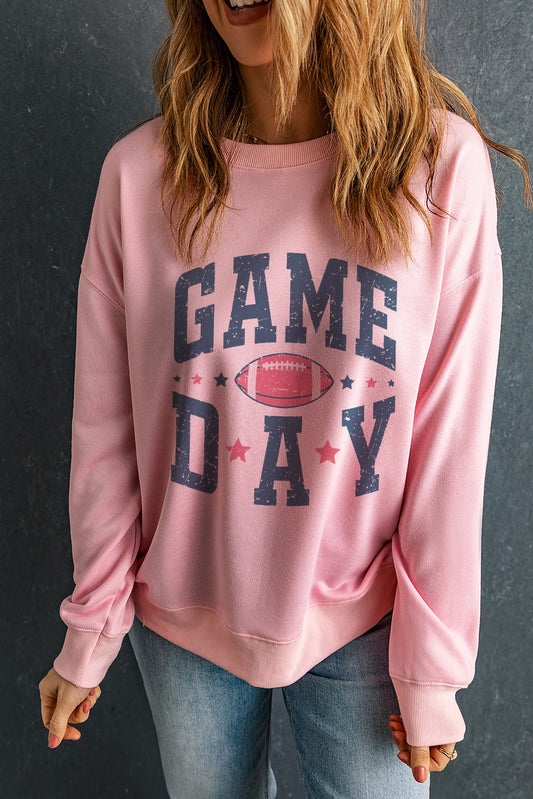 The GAME DAY Round Neck Long Sleeve Sweatshirt