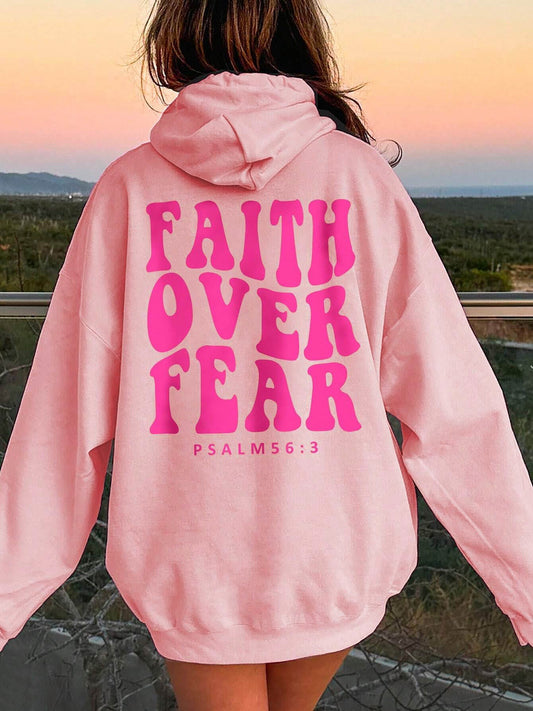 The FAITH OVER FEAR Dropped Shoulder Hoodie