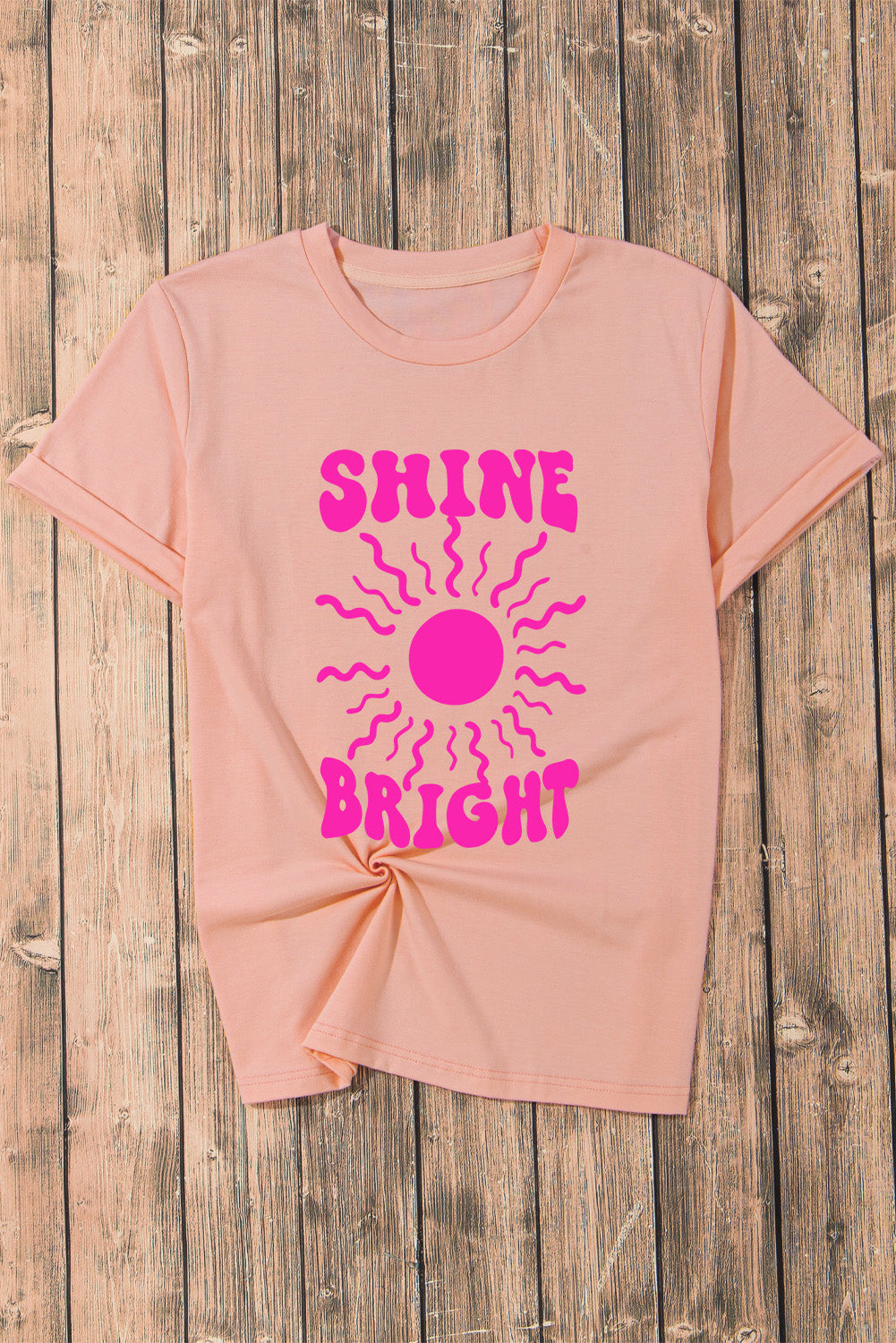 The SHINE BRIGHT Round Neck Short Sleeve T-Shirt