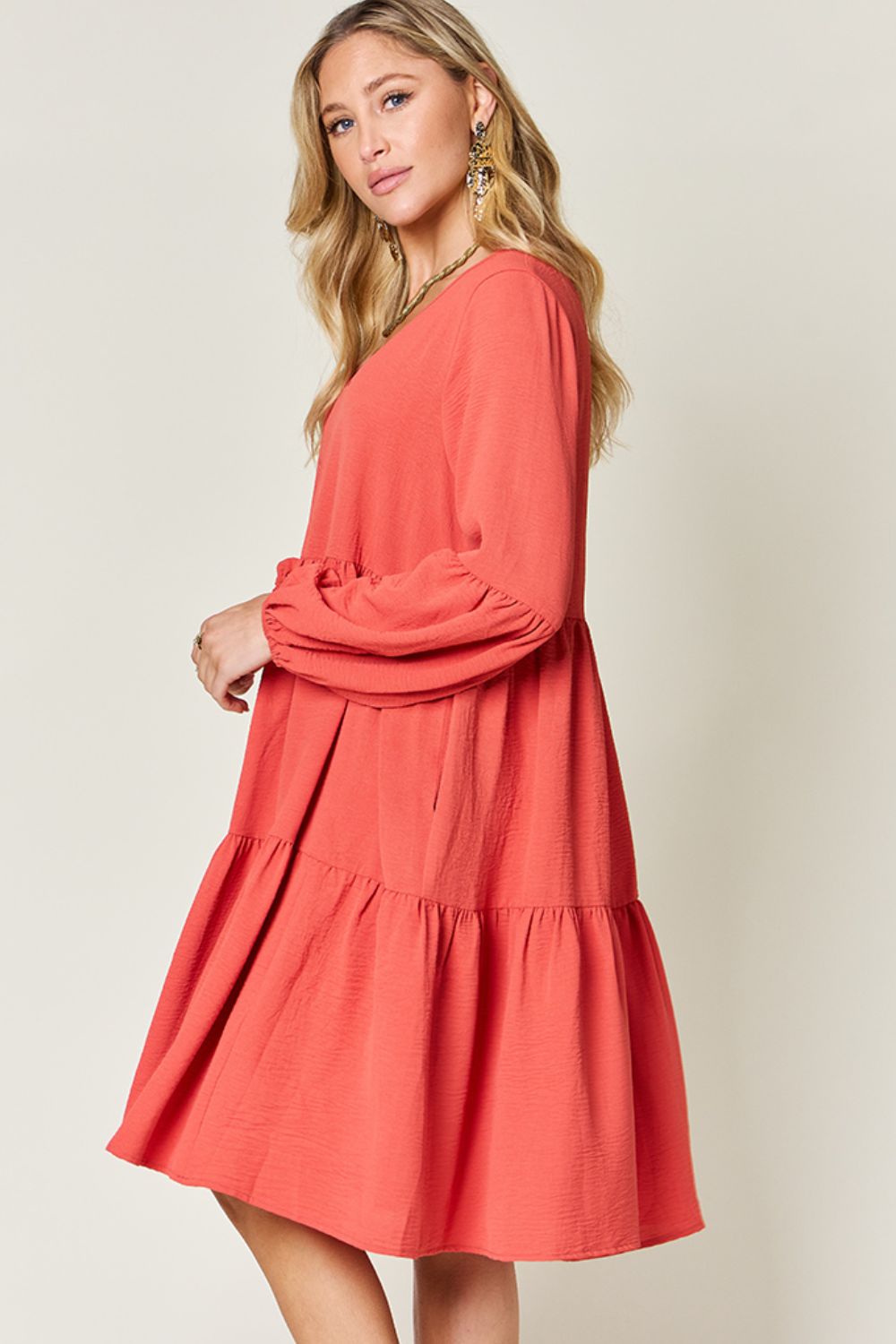 The Balloon Sleeve Tiered Dress