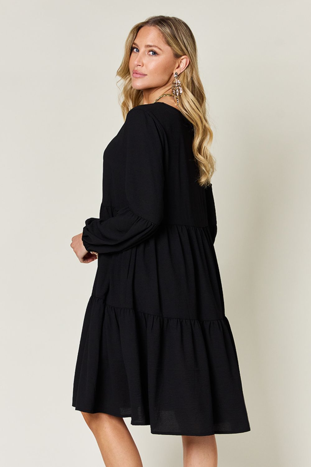 The Balloon Sleeve Tiered Dress