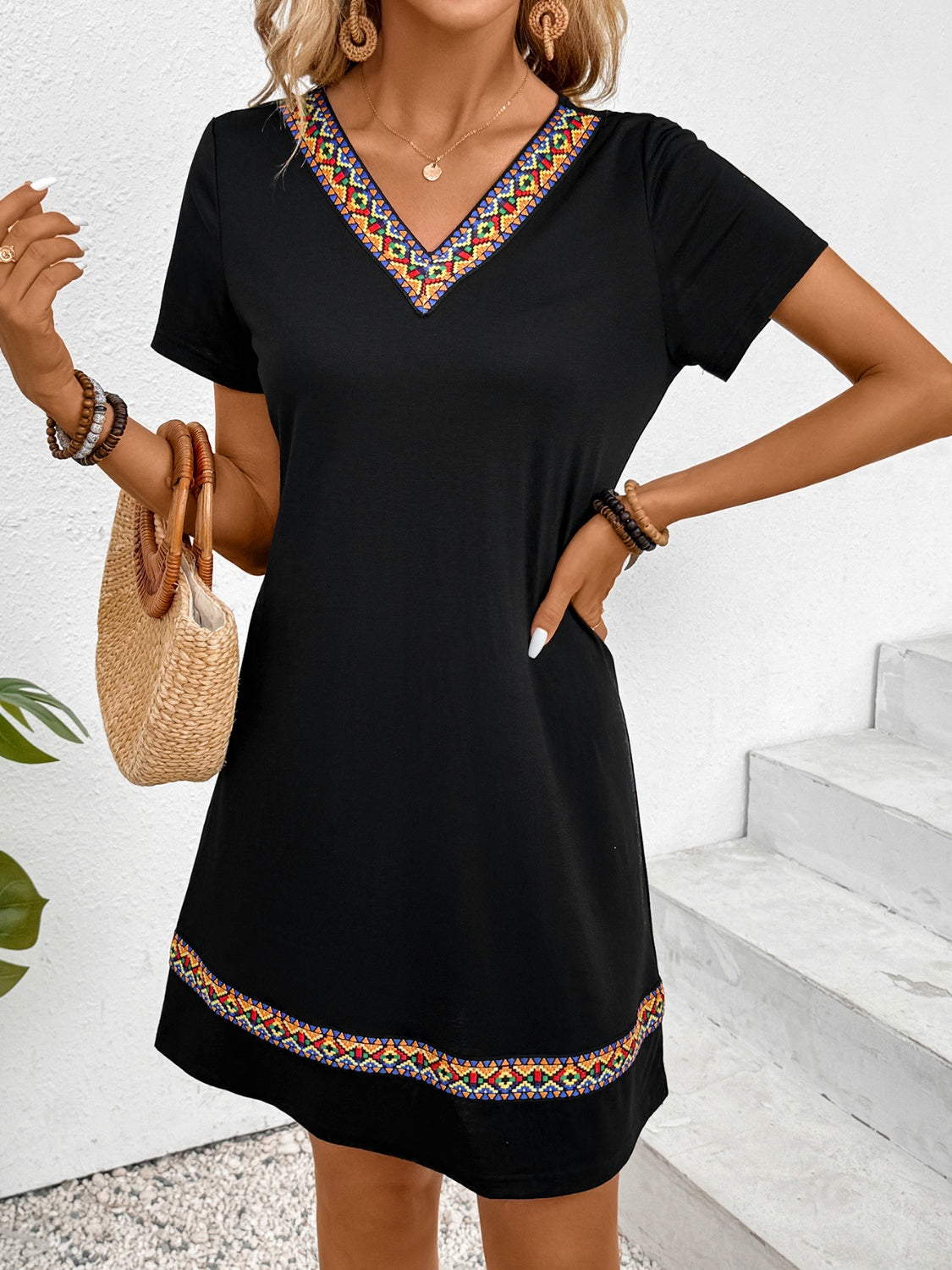 The Throw-n-Go Short Sleeve Mini Dress