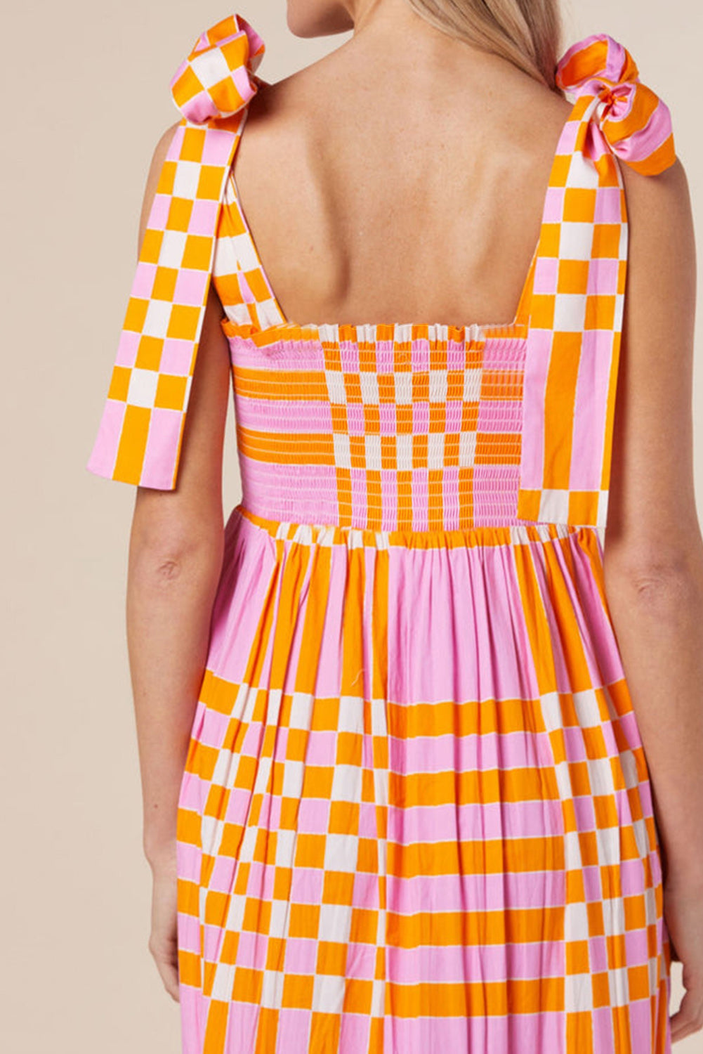 The Color Block Tie Shoulder Dress