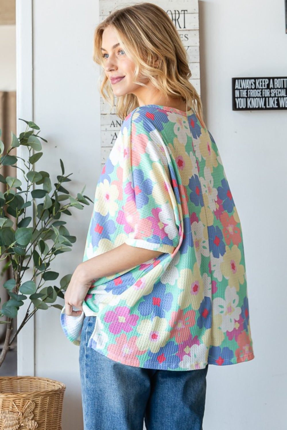 The Floral Waffle Oversized T-Shirt