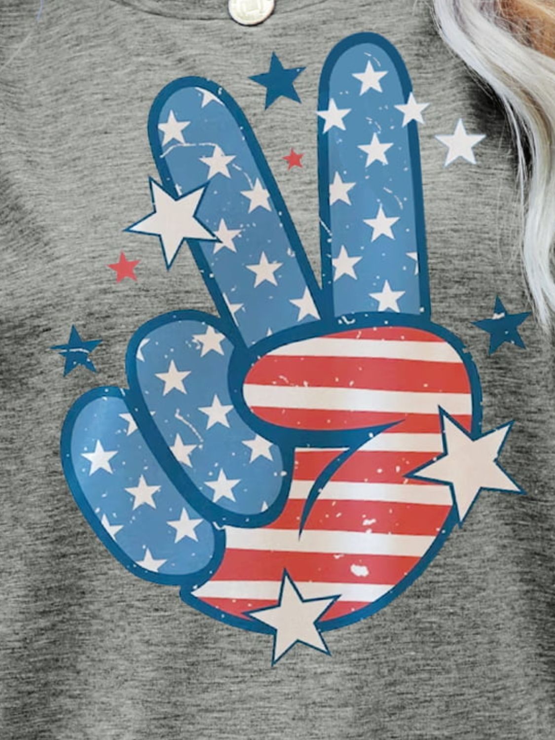 The US Flag Peace Sign Graphic Tee