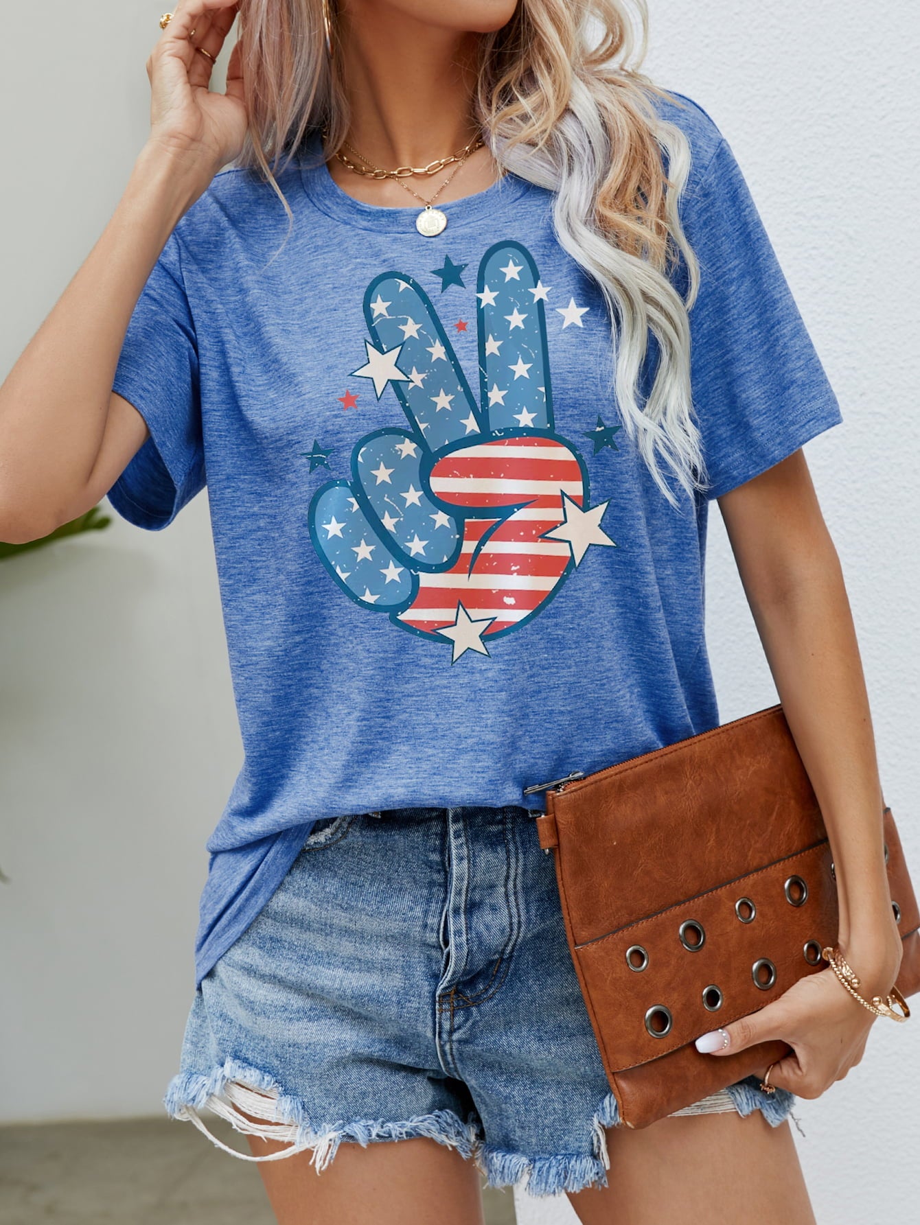 The US Flag Peace Sign Graphic Tee