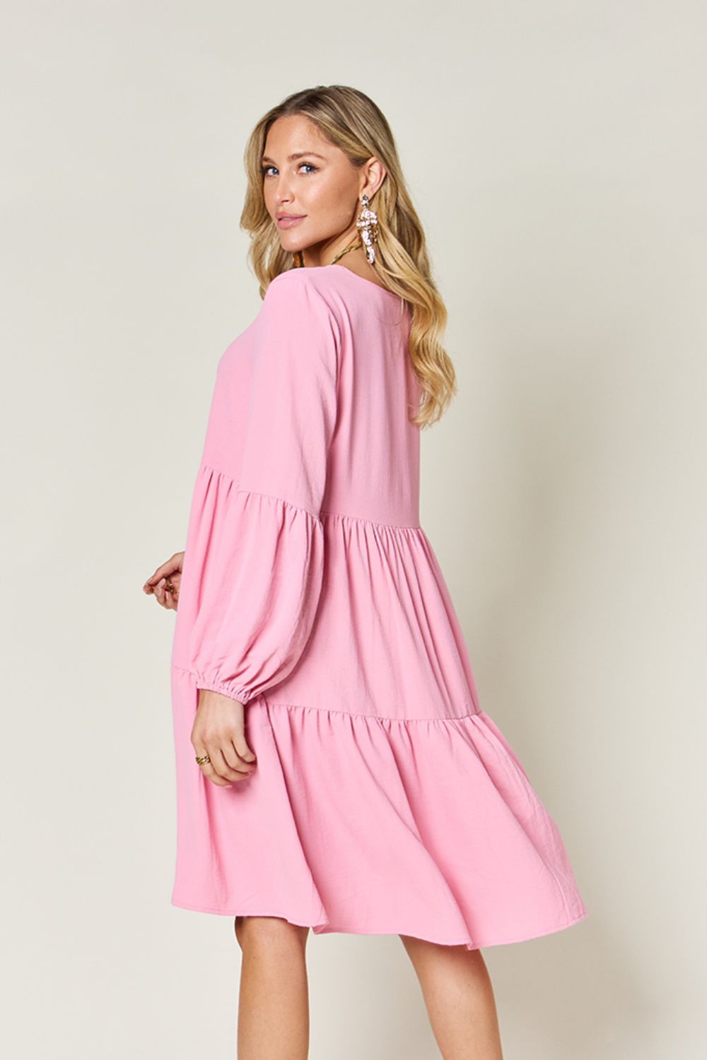 The Balloon Sleeve Tiered Dress