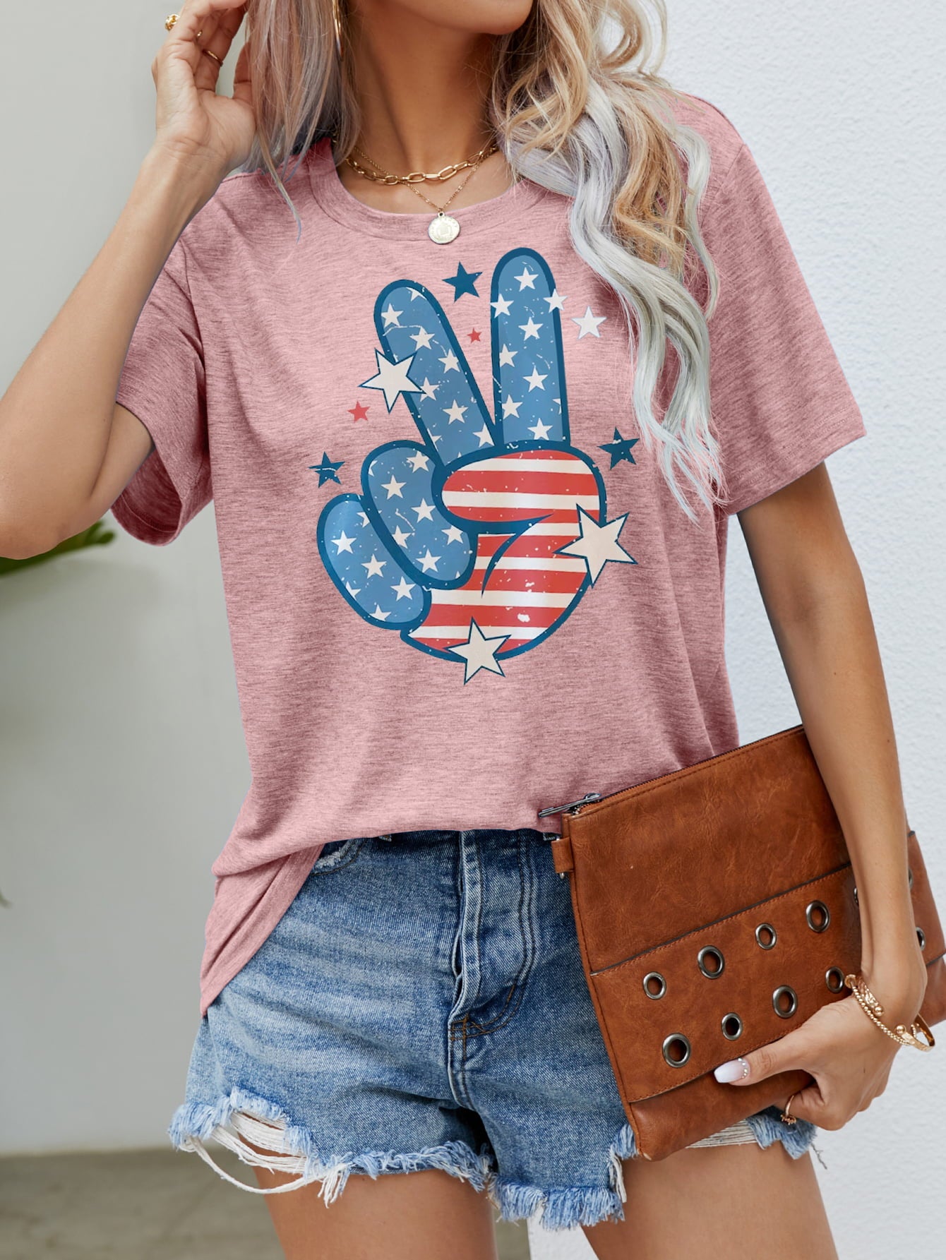 The US Flag Peace Sign Graphic Tee