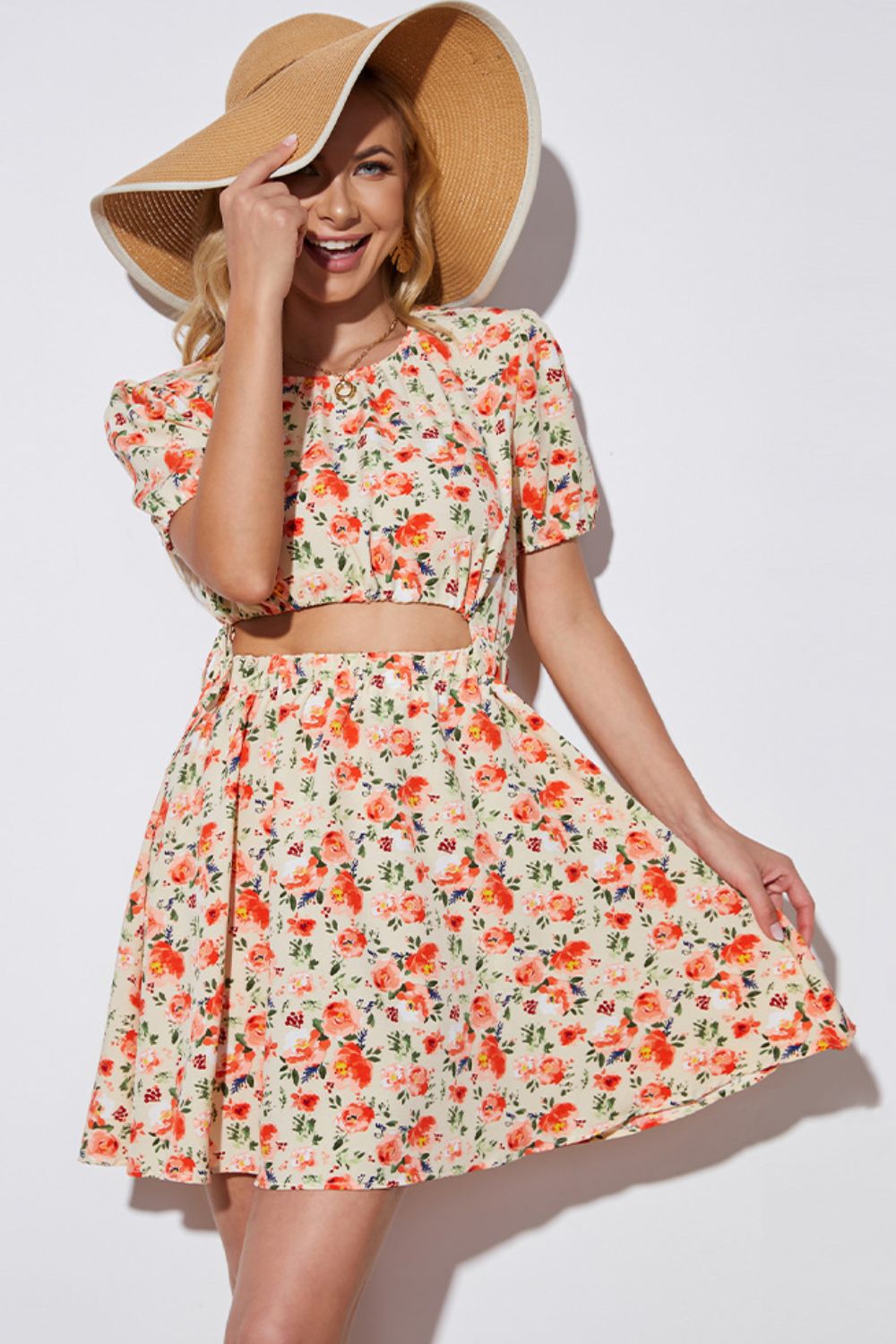 The Floral Cutout Dress