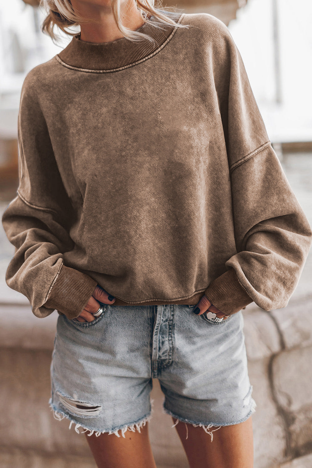 The Round Neck Dropped Shoulder Sweatshirt