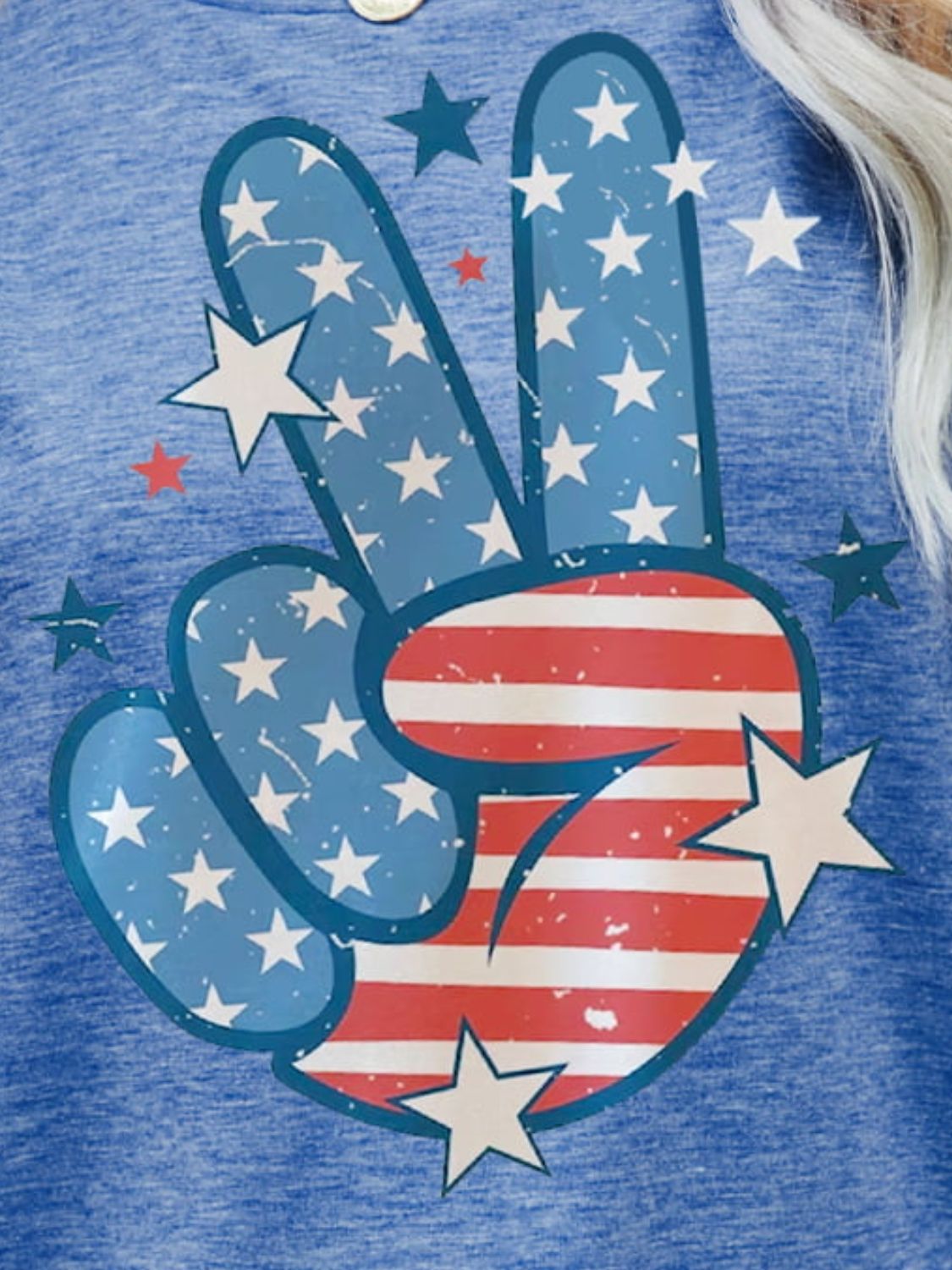 The US Flag Peace Sign Graphic Tee