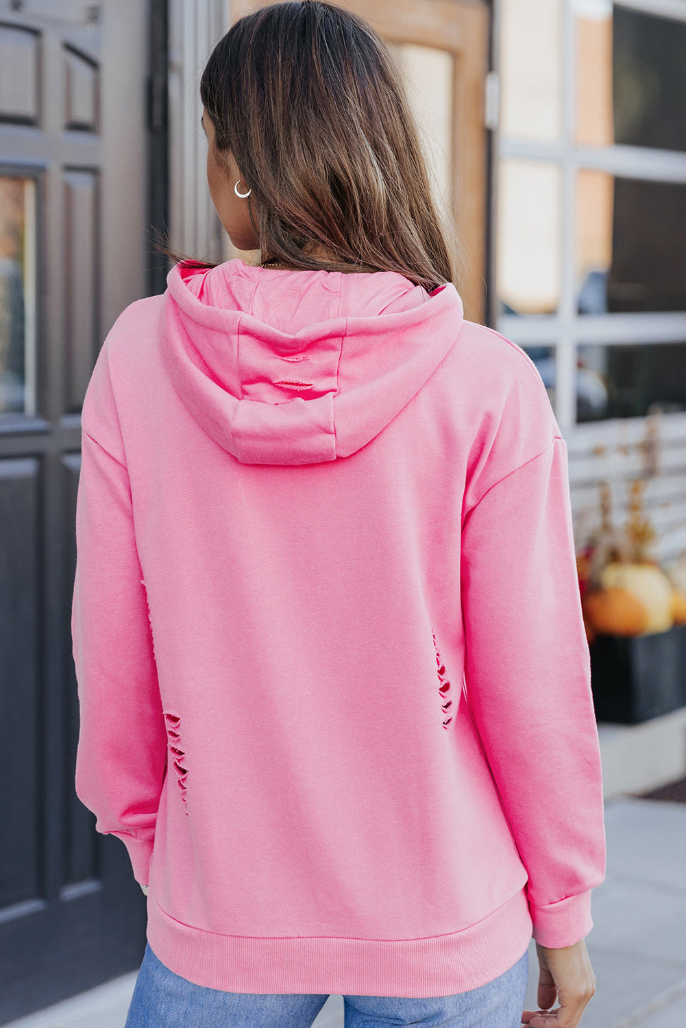 The Cutout Dropped Shoulder Hoodie