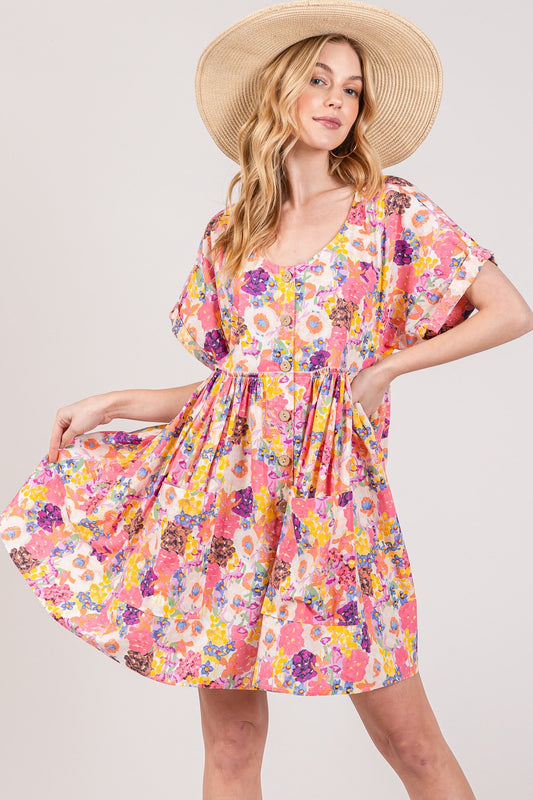 The Floral Babydoll Dress with Pockets