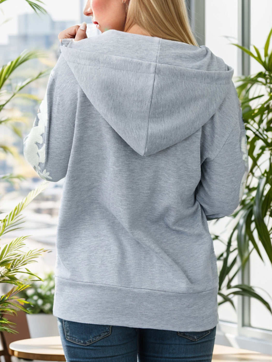 The Half Zip Drawstring Hoodie with Pocket