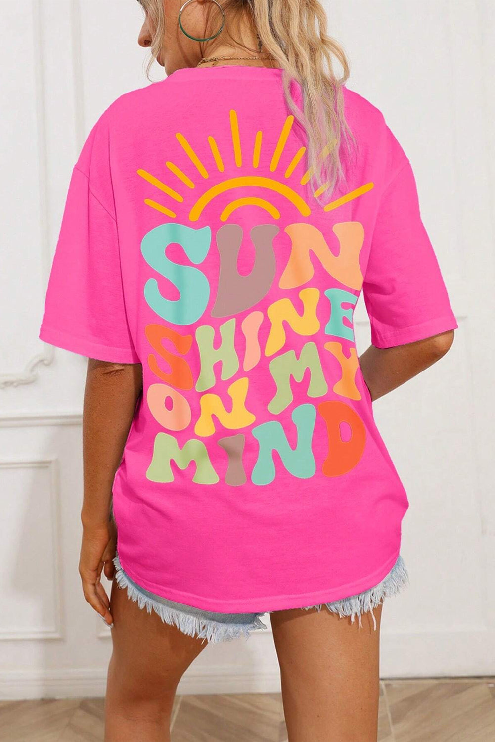 The SUN SHINE ON MY MIND Round Neck T-Shirt