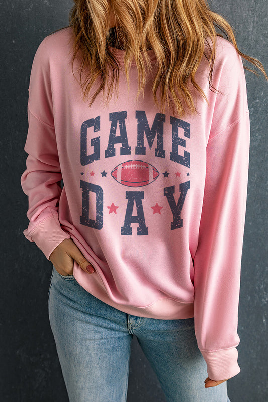 The GAME DAY Round Neck Long Sleeve Sweatshirt