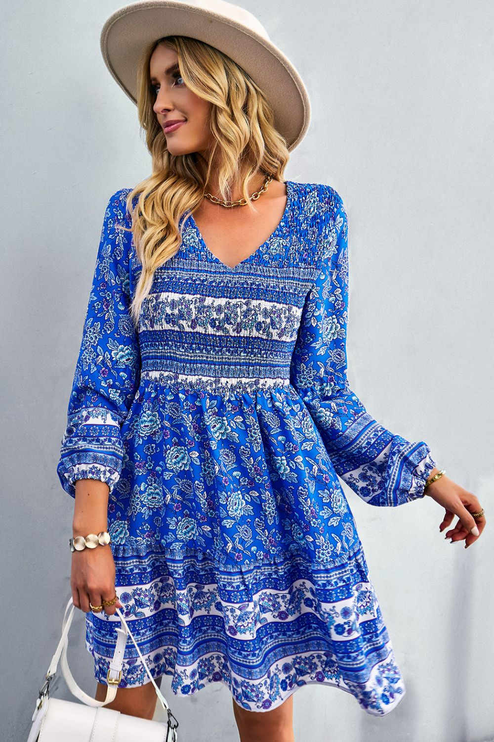 The Bohemian Babe Balloon Sleeve Dress