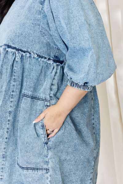 The Oversized Denim Babydoll Dress