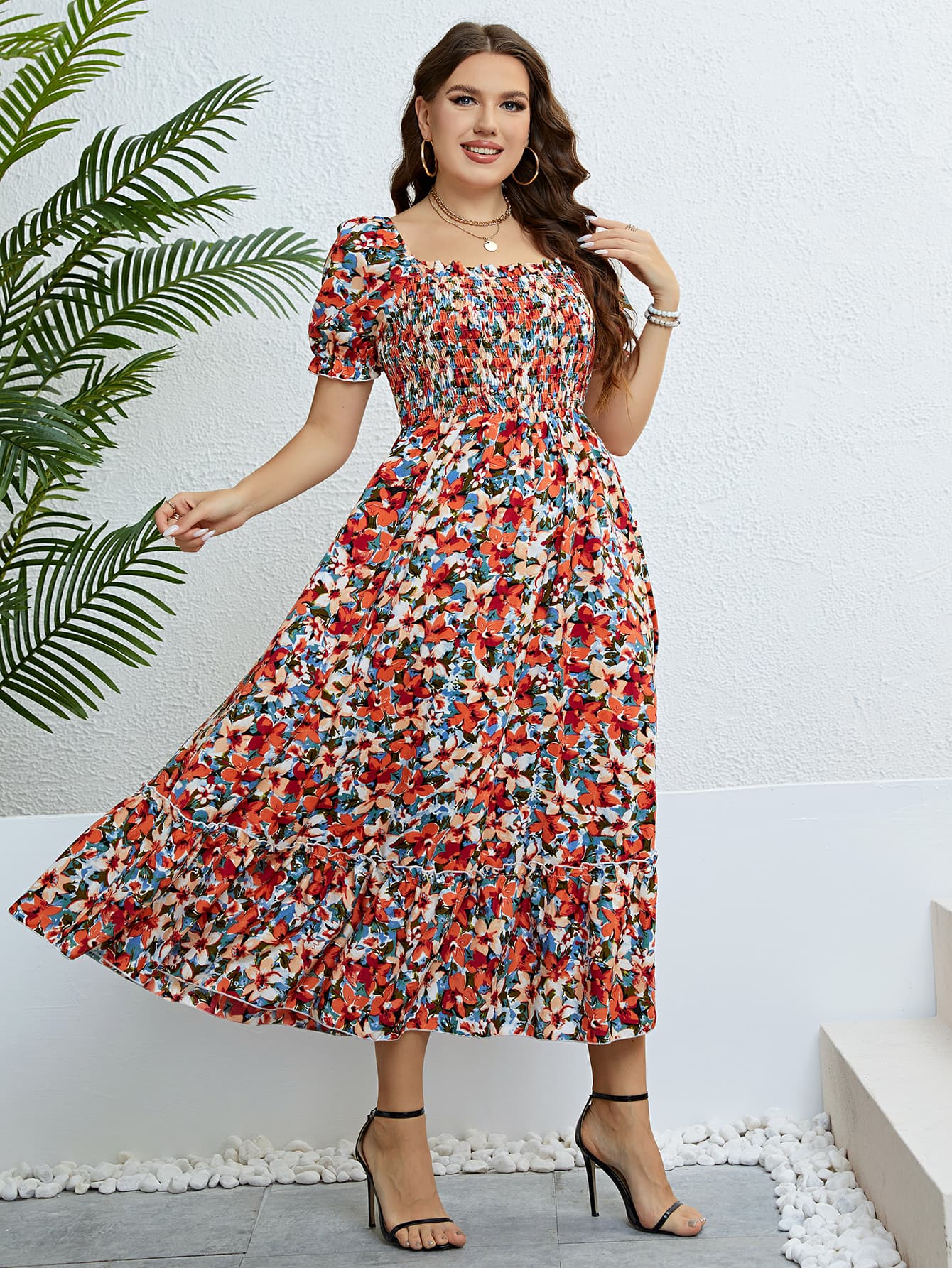 The Perfectly Plus Size Fun in Floral Dress