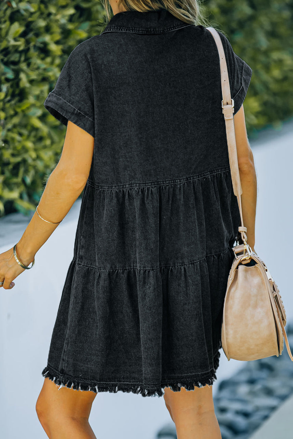 The Raw Hem Denim Dress