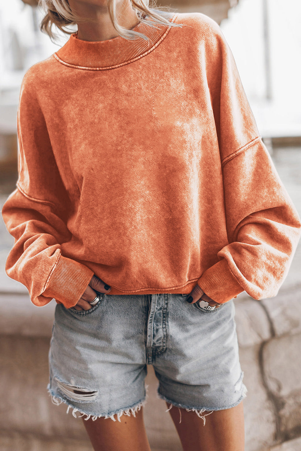 The Round Neck Dropped Shoulder Sweatshirt