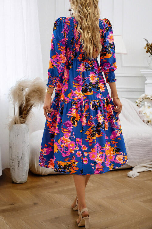 The Printed Smocked Dress