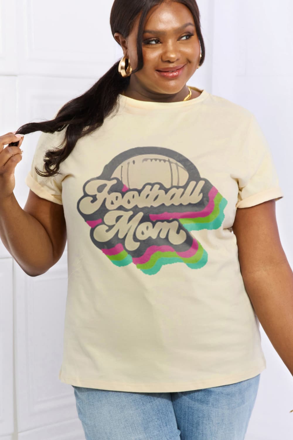 The FOOTBALL MOM Graphic Cotton Tee