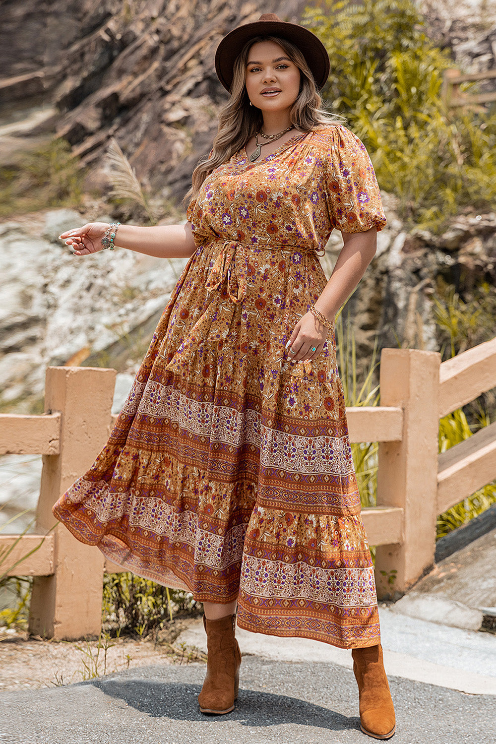 The Perfectly Boho Puff Sleeve Dress