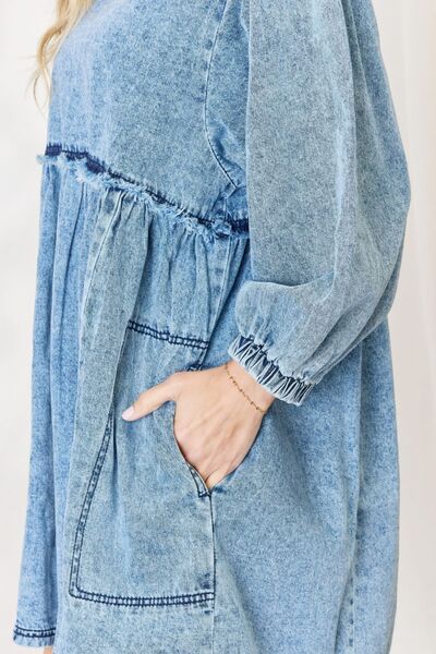 The Oversized Denim Babydoll Dress