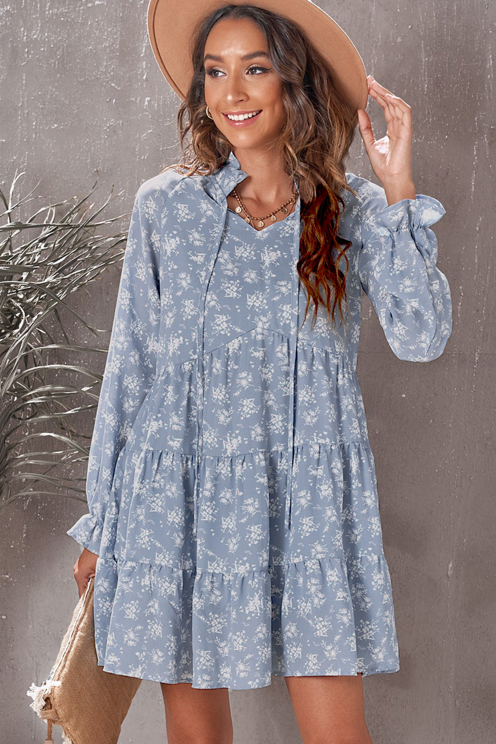 The Dusty Blue Babydoll Dress