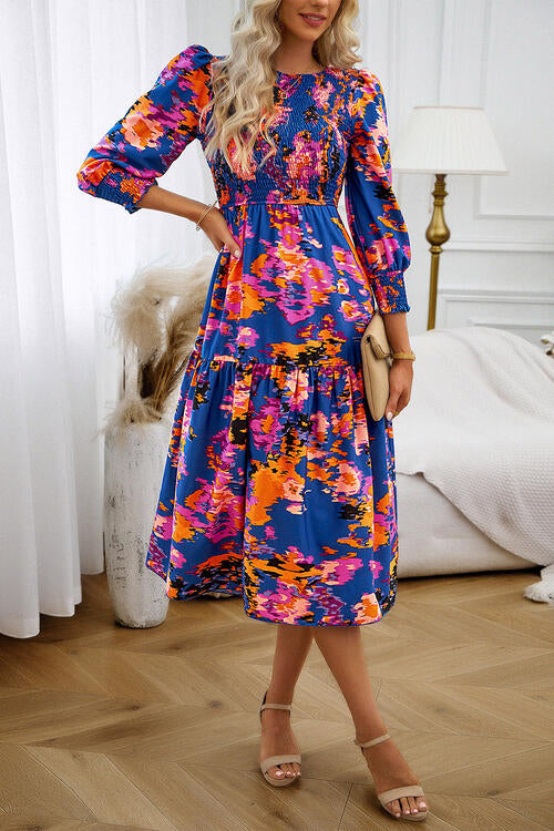 The Printed Smocked Dress