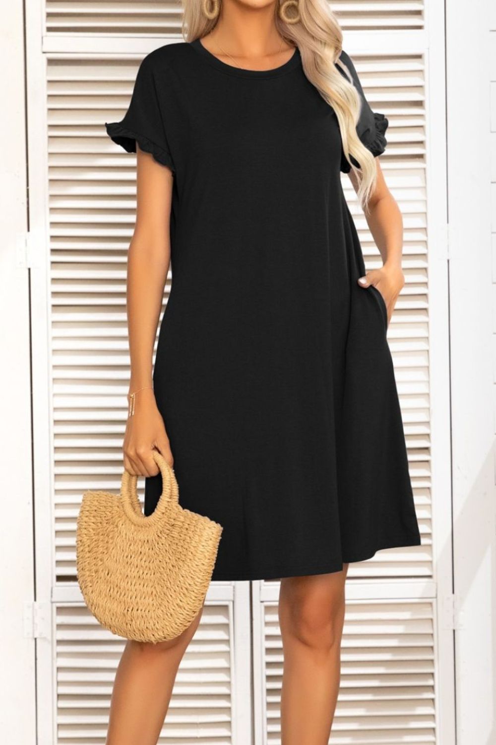 The Favorite Black Casual Dress with Pockets