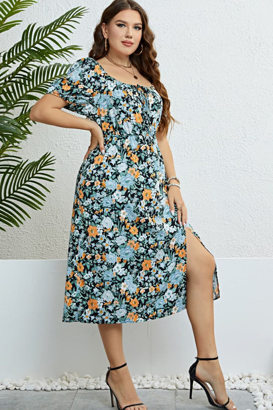 The Perfectly Plus Size Floral Split Dress