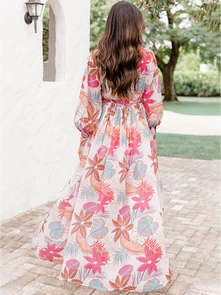 The Perfectly Plus Size V-Neck Printed Slit Dress