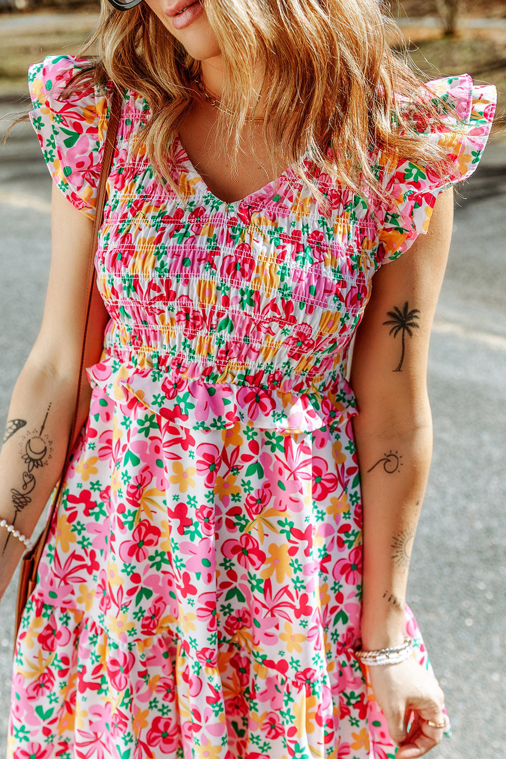 The Sweet Floral Ruffle Dress